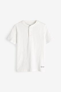 Мягкая рубашка-поло с короткими рукавами и пуговицами Gap, белый