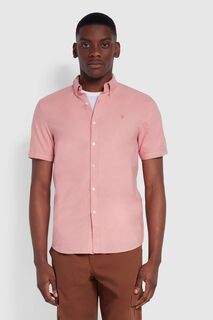 Розовая рубашка с короткими рукавами Brewer Farah, розовый