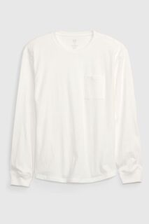 Фланелевая рубашка с длинными рукавами Gap, белый