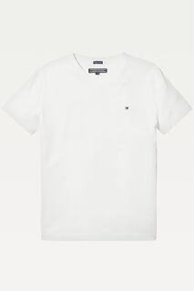 Базовая футболка для мальчика с V-образным вырезом Tommy Hilfiger, белый