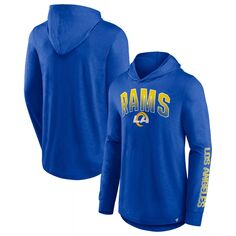 Мужской пуловер с капюшоном с логотипом Royal Los Angeles Rams Front Runner Fanatics