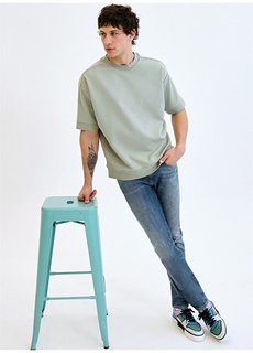 Узкие прямые мужские джинсовые брюки цвета индиго с нормальной талией Denim Trip