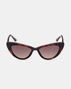 Солнцезащитные очки «кошачий глаз» цвета гаваны Guess, коричневый