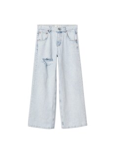 Широкие джинсы MANGO Dominik, светло-синий