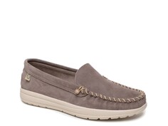 Слипоны Minnetonka Classic из водостойкой замши, серый