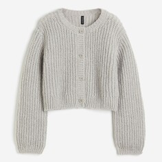 Кардиган H&amp;M Knit, светло-серый H&M