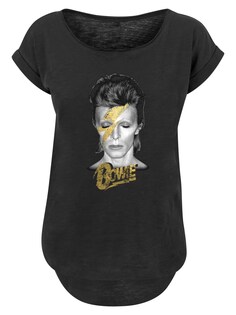 Рубашка F4Nt4Stic David Bowie Aladdin Sane Gold Bolt, черный