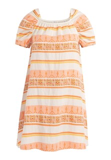 Летнее платье Izia, оранжевый/светло-оранжевый/натуральный белый