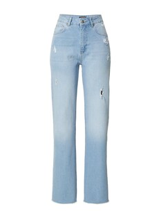 Широкие джинсы Misspap Distressed, светло-синий