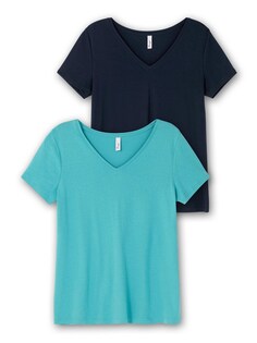 Рубашка Sheego, ночной синий/голубой