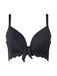 Бюстгальтер-майка бикини топ Hunkemöller Scallop, черный Hunkemoller