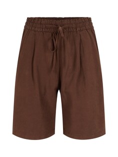 Свободные брюки со складками спереди Tom Tailor, коричневый