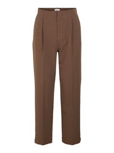Свободные брюки со складками спереди Object Sanni, коричневый