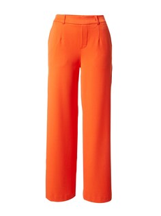 Широкие брюки со складками спереди Object Lisa, светло-красный
