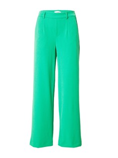 Широкие брюки со складками спереди Object Lisa, зеленый