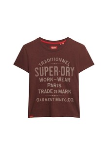 Рубашка Superdry Archive, карминно-красный