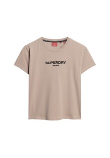 Рубашка Superdry Sport Luxe, светло-серый/черный