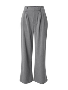 Широкие брюки со складками спереди Hollister, пестрый серый