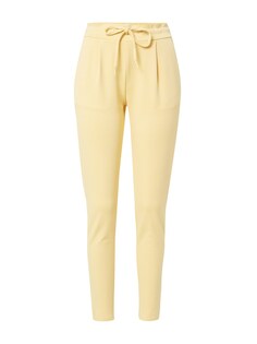 Зауженные брюки со складками спереди Ichi KATE, светло-желтого
