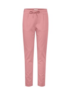 Зауженные брюки со складками спереди Ichi KATE, темно-розовый