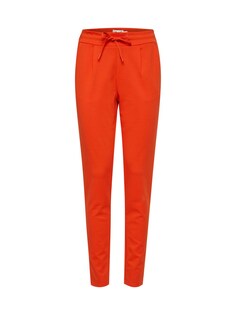 Зауженные брюки со складками спереди Ichi KATE, неоновый оранжевый