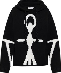 Худи JW Anderson Anchor Logo Hoodie &apos;Black/White&apos;, черный