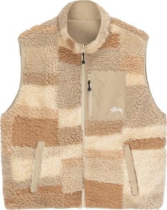 Жилет Stussy Colorblock Reversible Vest &apos;Khaki&apos;, коричневый