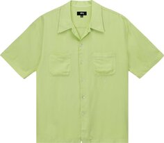 Рубашка Stussy Contrast Pick Stitched Shirt &apos;Lime&apos;, зеленый