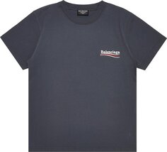 Футболка Balenciaga Small Fit T-Shirt &apos;Dark Grey/White&apos;, серый