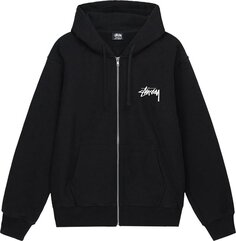 Худи Stussy Burning Stock Zip Hoodie &apos;Black&apos;, черный