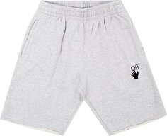 Спортивные шорты Off-White Marker Sweatshorts &apos;Melange Grey/Red&apos;, серый