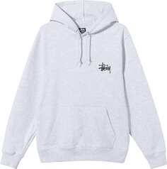 Худи Stussy Basic Logo Hoodie &apos;Ash Heather&apos;, серый