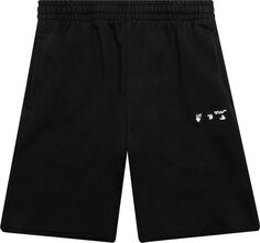 Спортивные шорты Off-White Logo Sweatshorts &apos;Black/White&apos;, черный