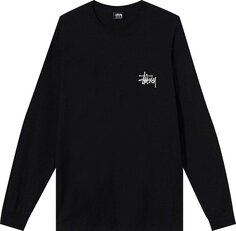 Лонгслив Stussy Basic Long-Sleeve Tee &apos;Black&apos;, черный