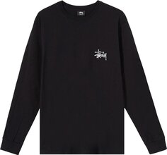 Лонгслив Stussy Basic Long-Sleeve Tee &apos;Black&apos;, черный