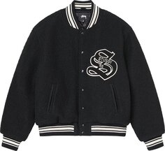 Куртка Stussy Casentino Wool Varsity Jacket &apos;Black&apos;, черный