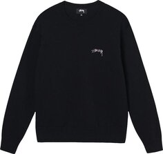 Свитер Stussy Care Label Sweater &apos;Black&apos;, черный