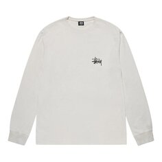 Лонгслив Stussy Basic Pigment Dyed Long-Sleeve Tee &apos;Natural&apos;, белый