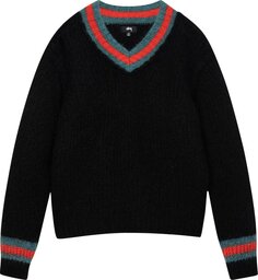 Свитер Stussy Mohair Tennis Sweater &apos;Black&apos;, черный