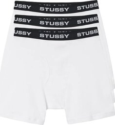 Боксеры Stussy Boxer Briefs (3 Pack) &apos;White&apos;, белый