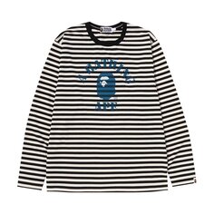 Лонгслив BAPE Discharge College Hoop Long-Sleeve Tee &apos;White&apos;, белый