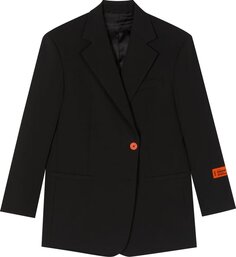 Блейзер Heron Preston Logo Patch Single Breasted Blazer &apos;Black&apos;, черный