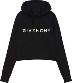 Худи Givenchy Archetype Oversized Cropped Hoodie &apos;Black&apos;, черный