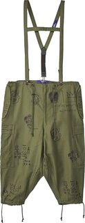 Брюки Junya Watanabe Jean-Michel Basquiat Print Pants Green, зеленый