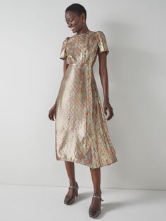 LKBennett Boyd Платье из смешанного шелка, разноцветный L.K.Bennett