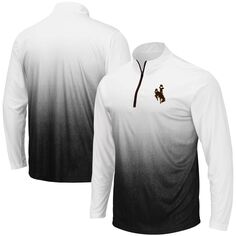Мужская серая куртка с молнией четверть четверти и логотипом Wyoming Cowboys Magic Team Colosseum