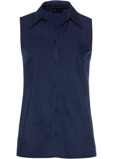 Классическая блузка с разрезами по бокам Bpc Selection, синий