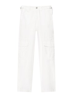 Обычные брюки-карго Pull&amp;Bear, белый