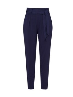 Зауженные брюки со складками спереди Les Lunes Jade, темно-синий