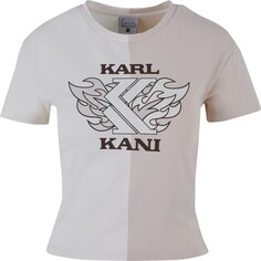 Рубашка Karl Kani, бежевый/белый